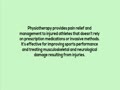 Physiotherapy can Provide Relief to Injured Athlet